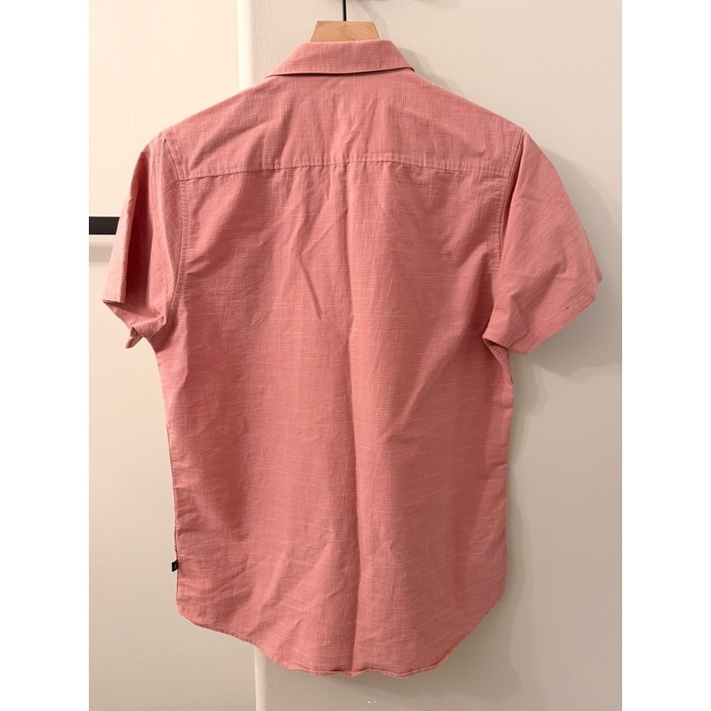 Civil Society Button Down Shirt Mens S Pink Short Sleeve Slub Texture Casual - Picture 4 of 4